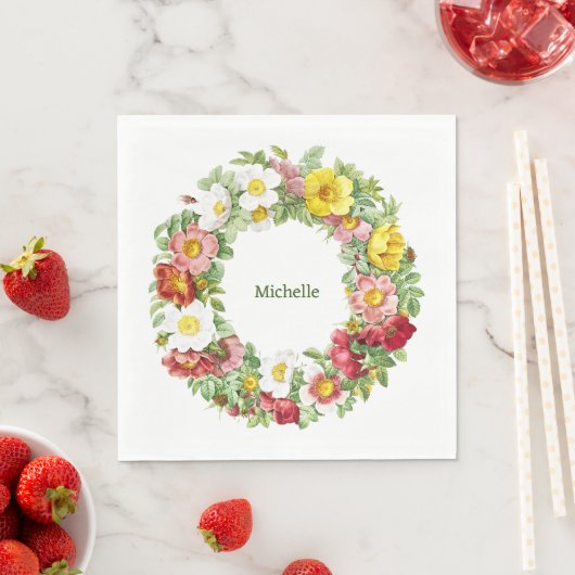 Vorlage für Springtime-Blumenmuster Serviette (Beispiel)