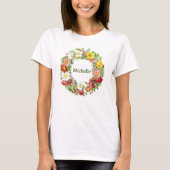 Vorlage für Springtime-Blumenmuster T-Shirt (Vorderseite)