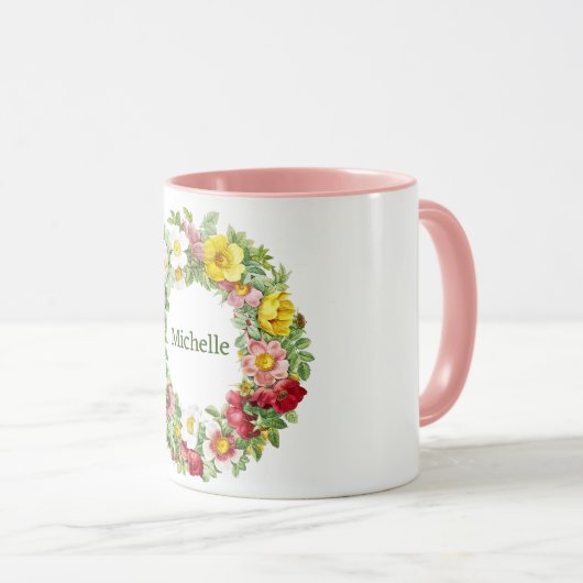 Vorlage für Springtime-Blumenmuster Tasse (VorderseiteRechts)