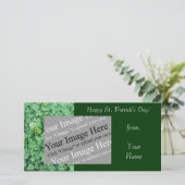 Vorlage für St. Patrick's Day Kleeblatt Fotokarte (Stehend Vorderseite)