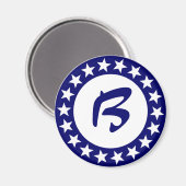 Vorlage für Sternchen-Letter-Vorlage sehen Magnet (Vorderseite/Rückseite)