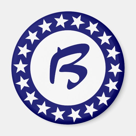 Vorlage für Sternchen-Letter-Vorlage sehen Magnet (Vorne)