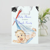 Vorlage für Storch- und Babydusche (Stehend Vorderseite)