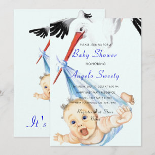 Vorlage für Storch- und Babydusche
