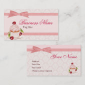 Vorlage für Sweet Cupcake Business Card Visitenkarte (Vorne/Hinten)