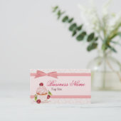 Vorlage für Sweet Cupcake Business Card Visitenkarte (Stehend Vorderseite)