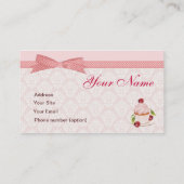 Vorlage für Sweet Cupcake Business Card Visitenkarte (Rückseite)
