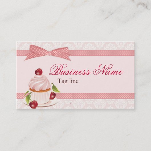 Vorlage für Sweet Cupcake Business Card Visitenkarte (Vorderseite)