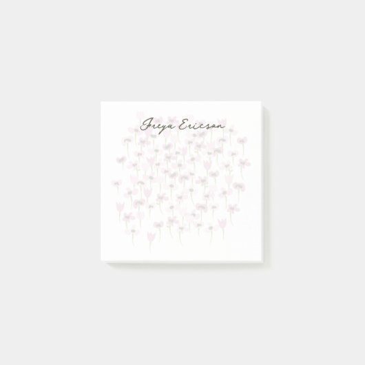 Vorlage für Tiny Pink-Blume Post-it®-Anmerkungen Post-it Klebezettel (Vorderseite)