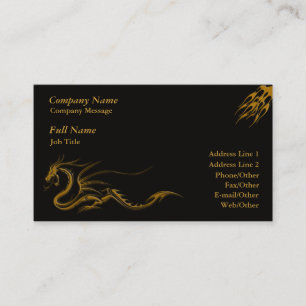 Vorlage für trendy Fire and Dragon Business Card Visitenkarte
