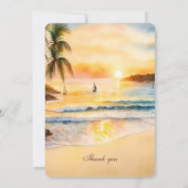 Vorlage für tropische Hochzeiten am Strand (Rückseite)