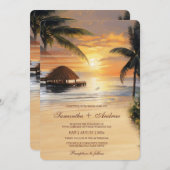 Vorlage für tropische Hochzeiten am Strand (Vorne/Hinten)