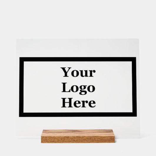 Vorlage für Unternehmen Schwarze Grenze Ihr Logo h Acrylschild (Vorderseite)