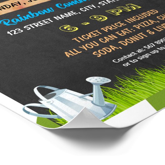 Vorlage für Veranstaltungen im Gemeindegarten Poster (Ecke)