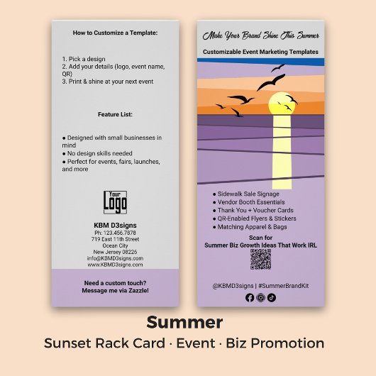 Vorlage für Veranstaltungen, Stände, Smb Marketing Werbekarte