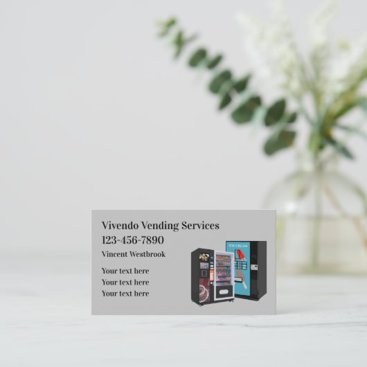Vorlage für Verkaufsautomaten als Visitenkarte (Stehend Vorderseite)