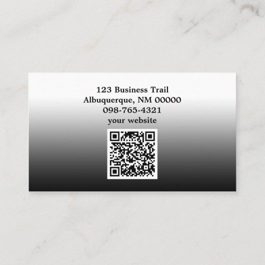 Vorlage für vermissten Puzzlespiel-QR-Code Visitenkarte (Rückseite)