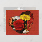Vorlage für vermisstes Herz-Bouquet hinten Postkarte (Vorne/Hinten)
