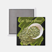 Vorlage für verschüttetes, getrocknetes grünes Pea Magnet (Vorderseite/Rückseite)