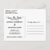 Vorlage für vertikale Save the Date Postkarten (Rückseite)