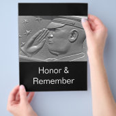 Vorlage für Veteran Held Honorar Salute Flyer (Hand)