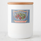 Vorlage für viktorianische Ära Fresh Erdbeeren Lebensmitteletikett (Vorderseite)