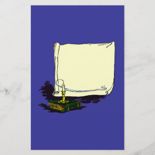 Vorlage für Vintage-Banner und -Buch mit Kerze Flyer