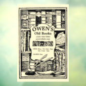 Vorlage für Vintage Bibliothek Fensteraufkleber (Blatt 3)