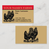 Vorlage für Vintage Geflügelfarm Visitenkarte (Vorne/Hinten)