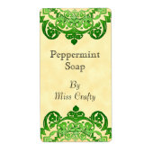 Vorlage für Vintage grüne Blumen (Vorne)