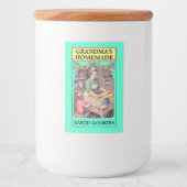 Vorlage für Vintage, hausgemachte Backwaren Lebensmitteletikett (Vorderseite)