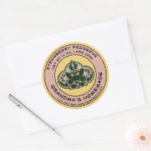 Vorlage für Vintage, hausgemachte Etiketten Runder Aufkleber (Umschlag)