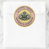 Vorlage für Vintage, hausgemachte Etiketten Runder Aufkleber (Tasche)