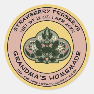 Vorlage für Vintage, hausgemachte Etiketten Runder Aufkleber