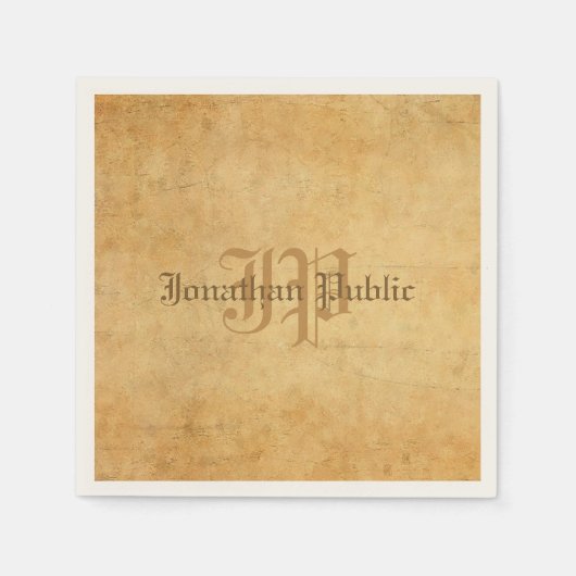 Vorlage für Vintage kalligraphische Monogramme zum Serviette (Vorderseite)