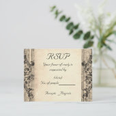 Vorlage für Vintage RSVP-Karten (Stehend Vorderseite)