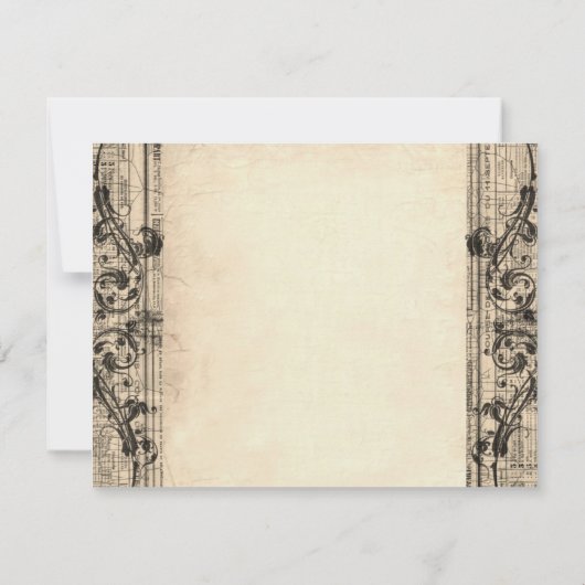 Vorlage für Vintage RSVP-Karten (Rückseite)