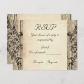 Vorlage für Vintage RSVP-Karten (Vorne/Hinten)