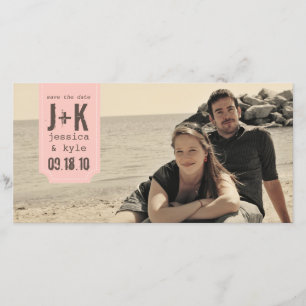 Vorlage für Vintage Save the Date Fotokarten