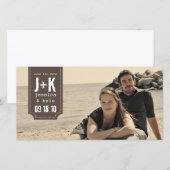Vorlage für Vintage Save the Date Fotokarten (Vorne/Hinten)