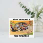 Vorlage für Vintage sonnige Reiseziele Postkarte (Stehend Vorderseite)