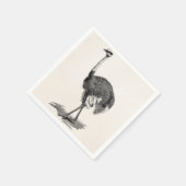 Vorlage für Vintage Vogel-Vogel-Vogel Serviette (Ecke)