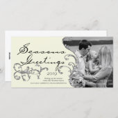 Vorlage für Vintage Weihnachts-Weihnachtsfotos Geb (Vorne/Hinten)