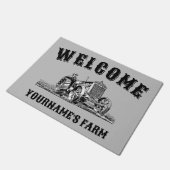 Vorlage für Vintage Zugmaschine Fußmatte (Schrägansicht)