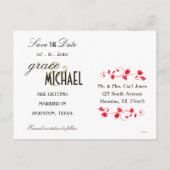 Vorlage für Vintagen Paar Save the Date (Rückseite)