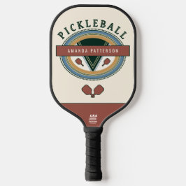 Vorlage für Vintages Pickleball-Paddel Pickleball Schläger