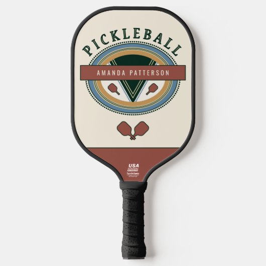 Vorlage für Vintages Pickleball-Paddel Pickleball Schläger (Vorderseite)