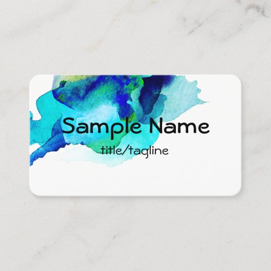 Vorlage für Visitenkarten, abstrakte Farbe Visitenkarte (Vorderseite)