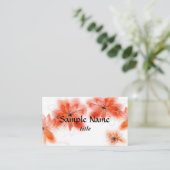 Vorlage für Visitenkarten Aquarellfarben Blume Visitenkarte (Stehend Vorderseite)