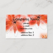 Vorlage für Visitenkarten Aquarellfarben Blume Visitenkarte (Rückseite)